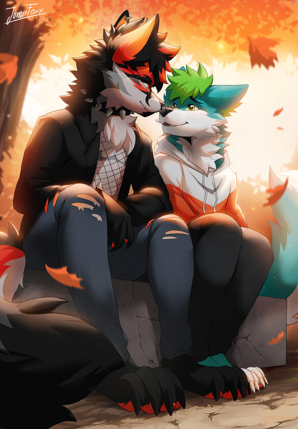 Full body scene by Jumiifoxx